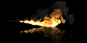 PhoenixFD凤凰插件表现喷射火焰特效